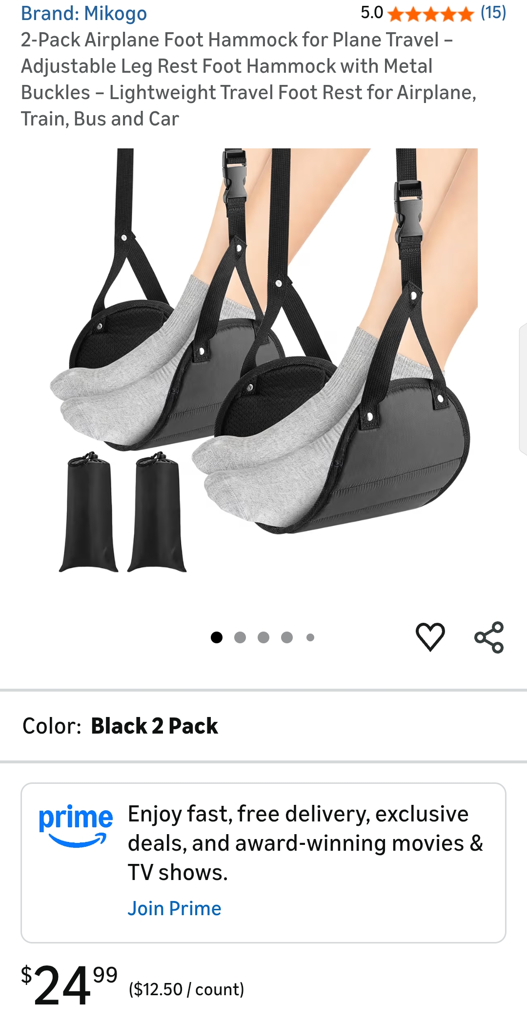 mikogo Airplane Foot Hammock for Plane