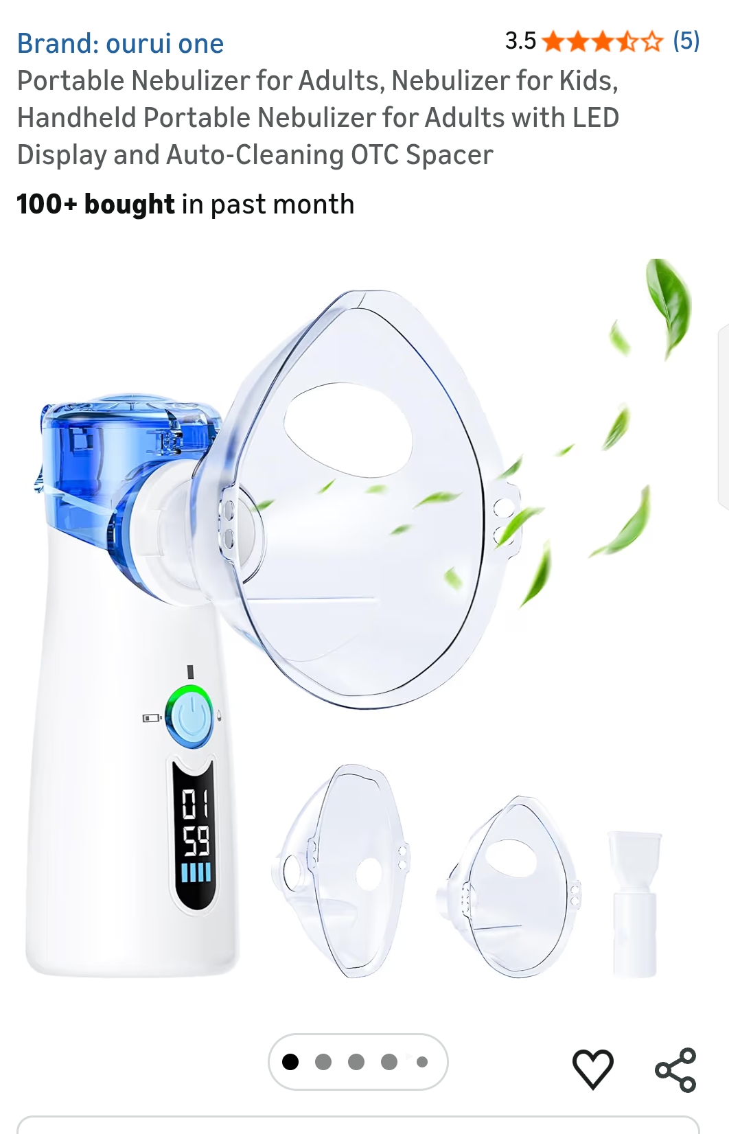 Ourui One Portable Nebulizer for Adults