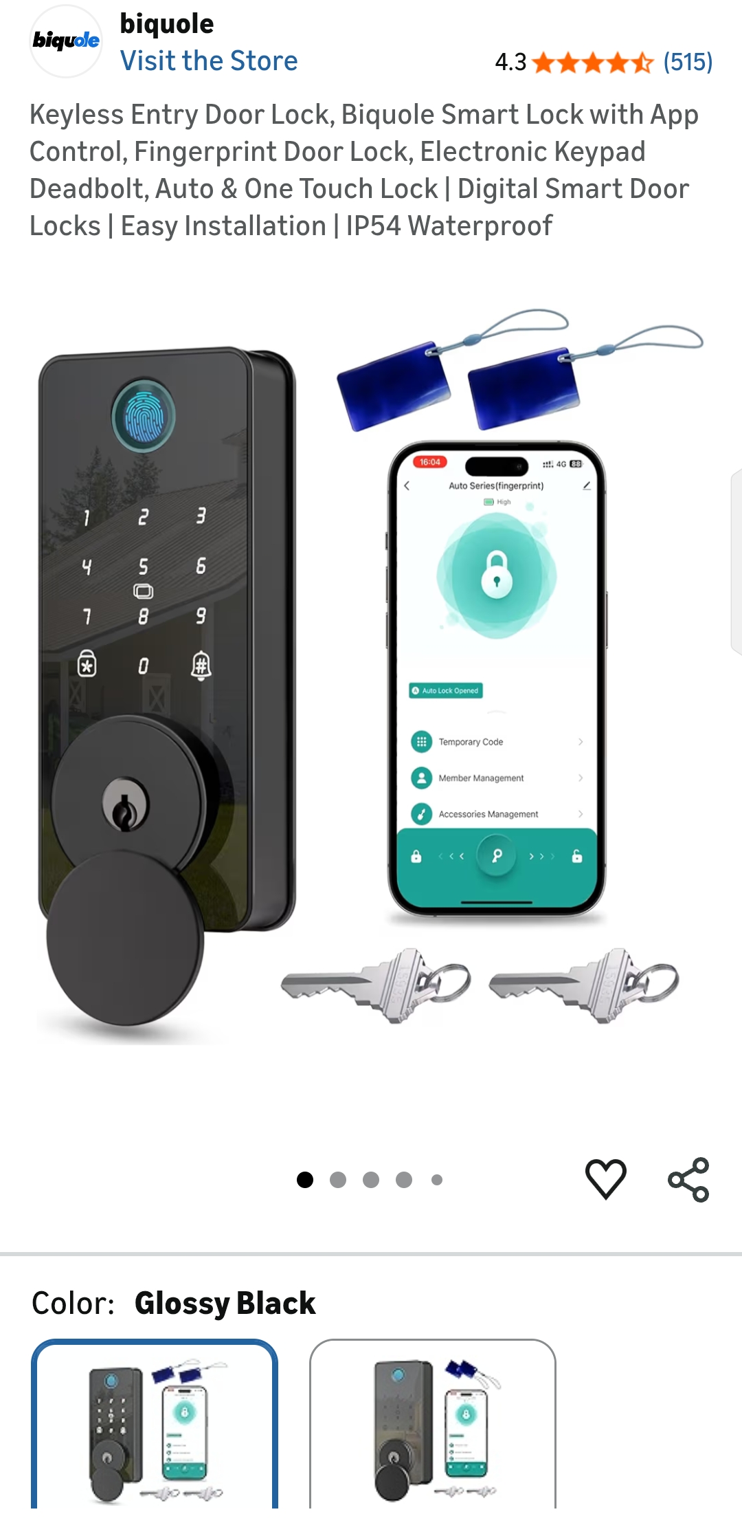 keyless entry door lock