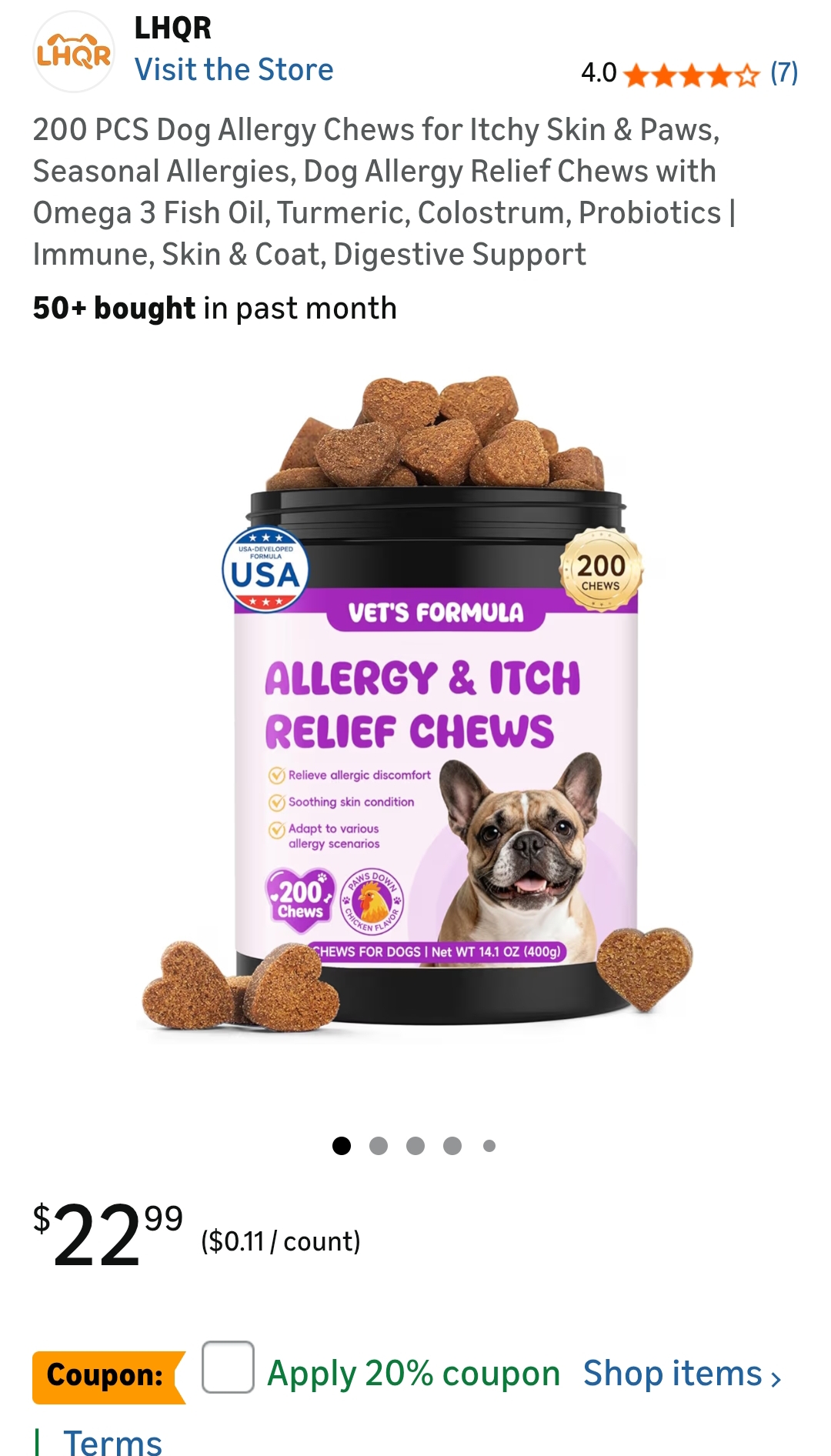 dog allergy chews