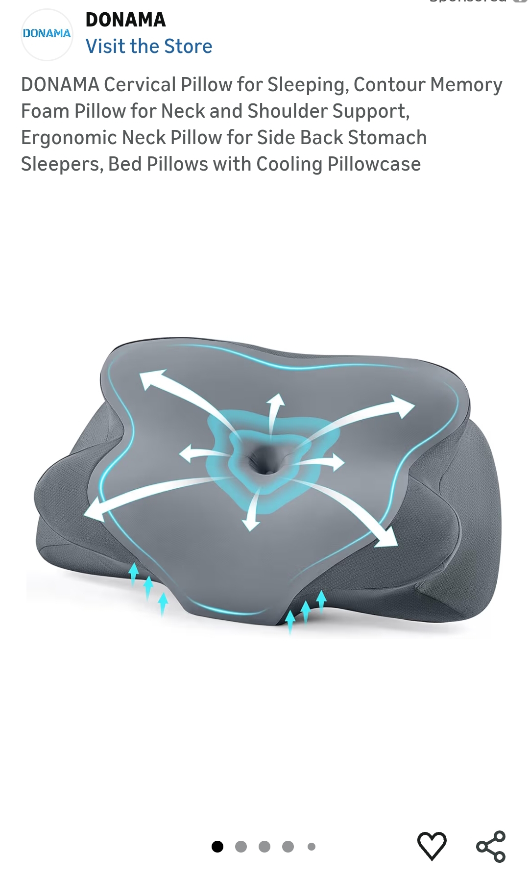 DONAMA cervical neck pillow