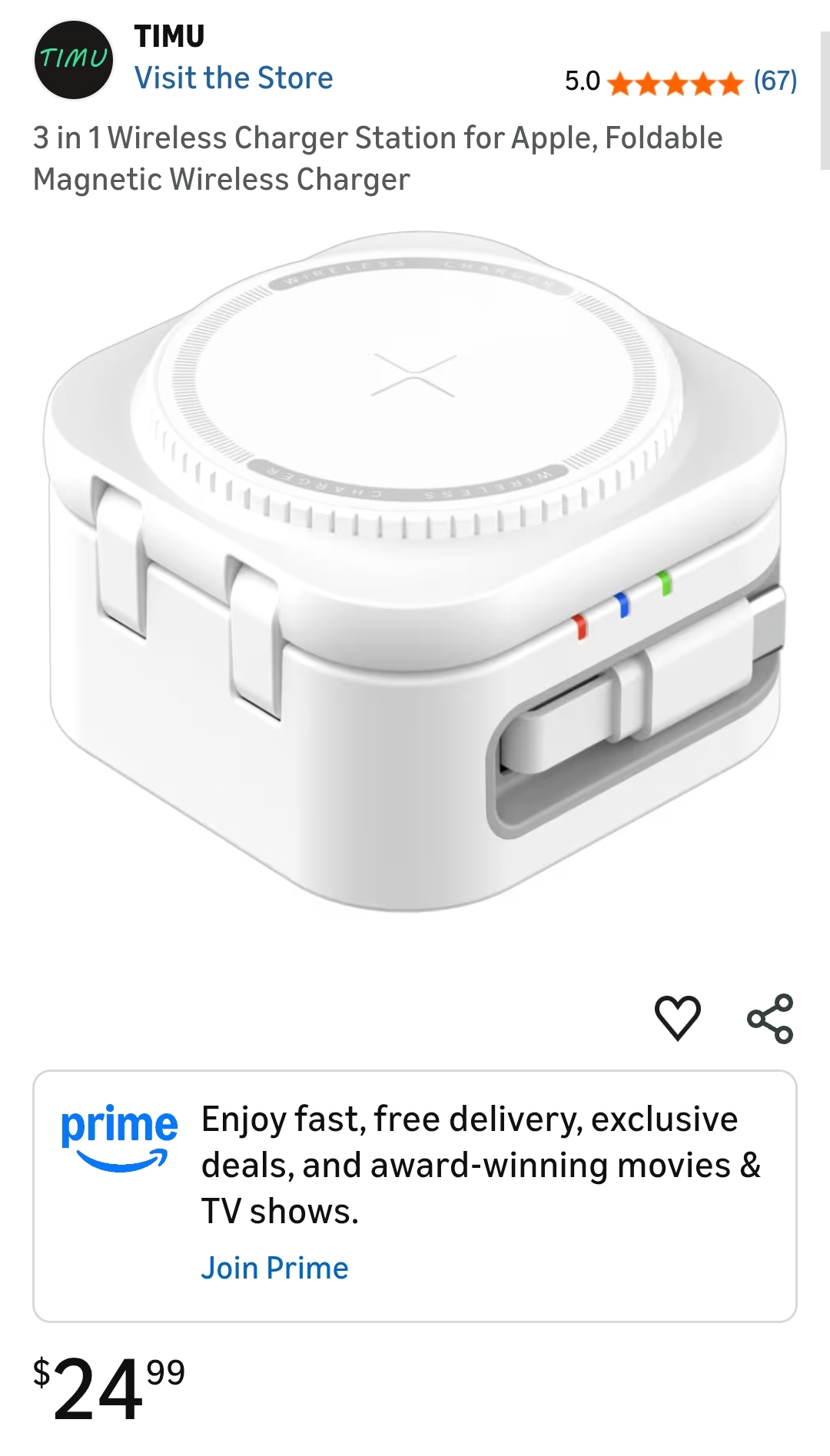 3 in 1 Wireless Charger Station for Apple