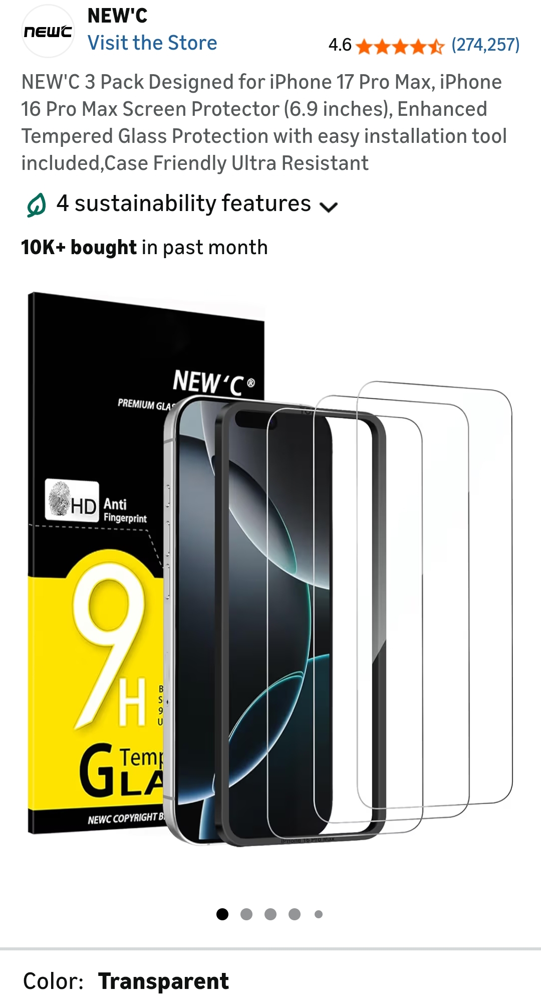 iPhone 17 Pro Max, iPhone 16 Pro Max Screen Protector