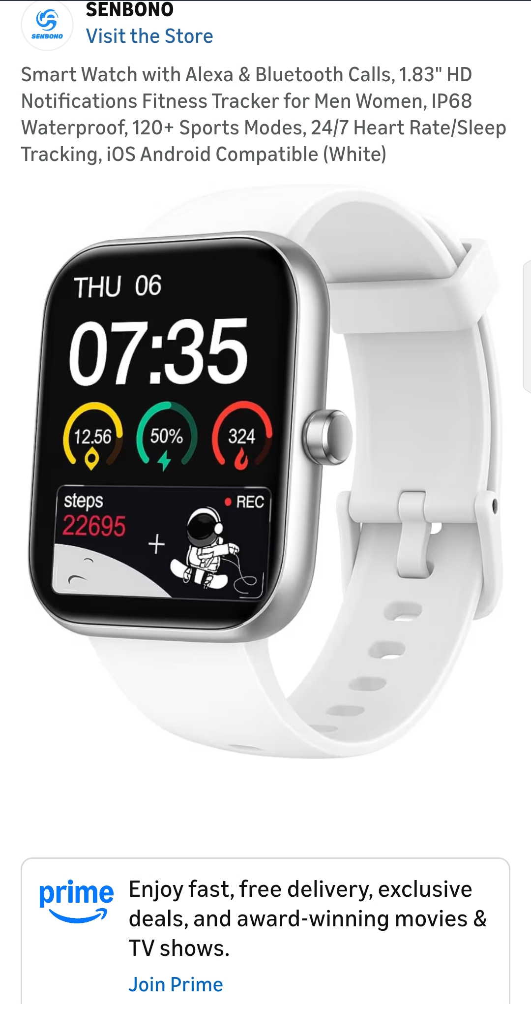 senbono smart watch with alexa