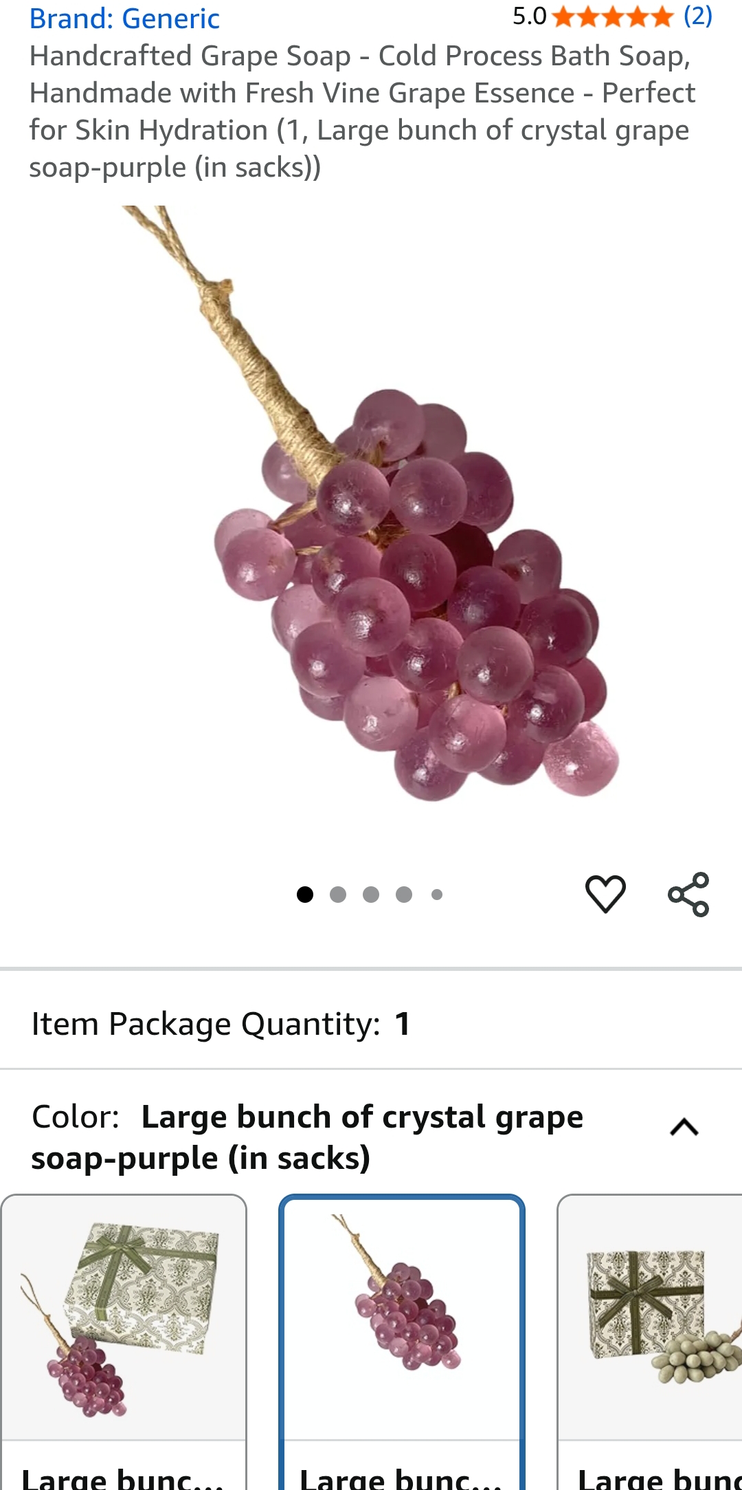 Handcrafted Grape Soap