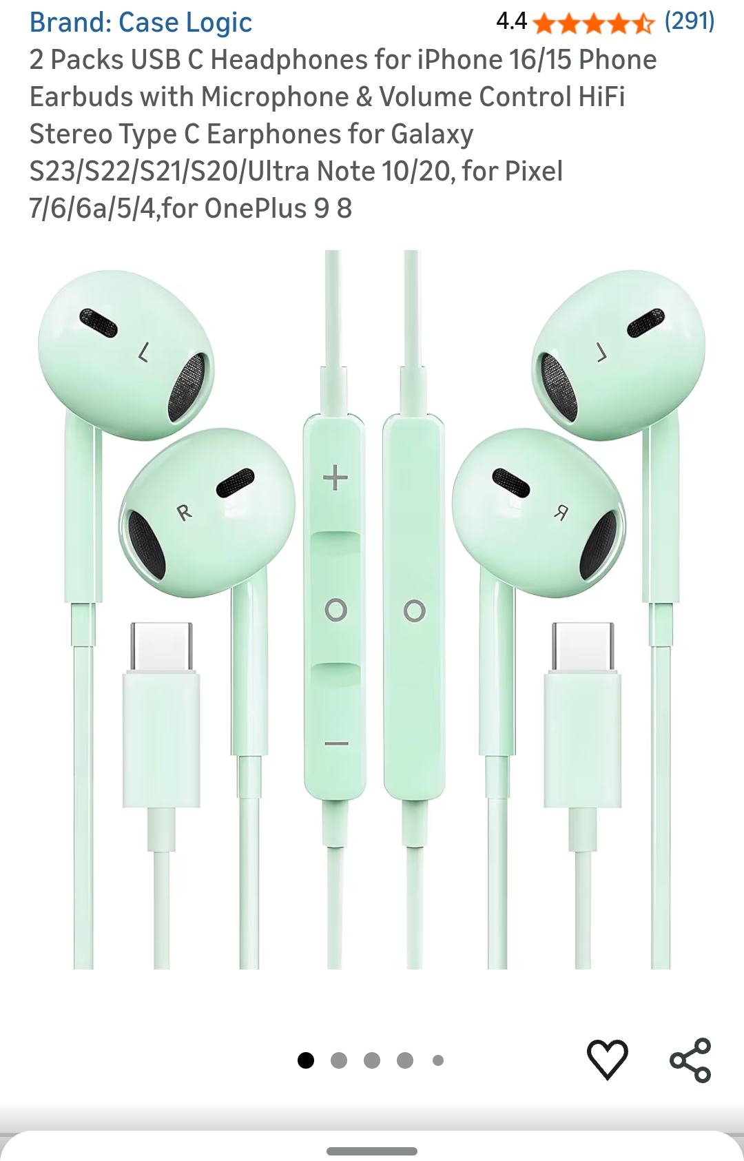 USB C Headphones Sage