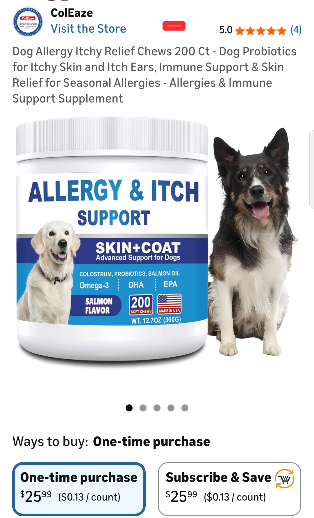 dog allergy chews