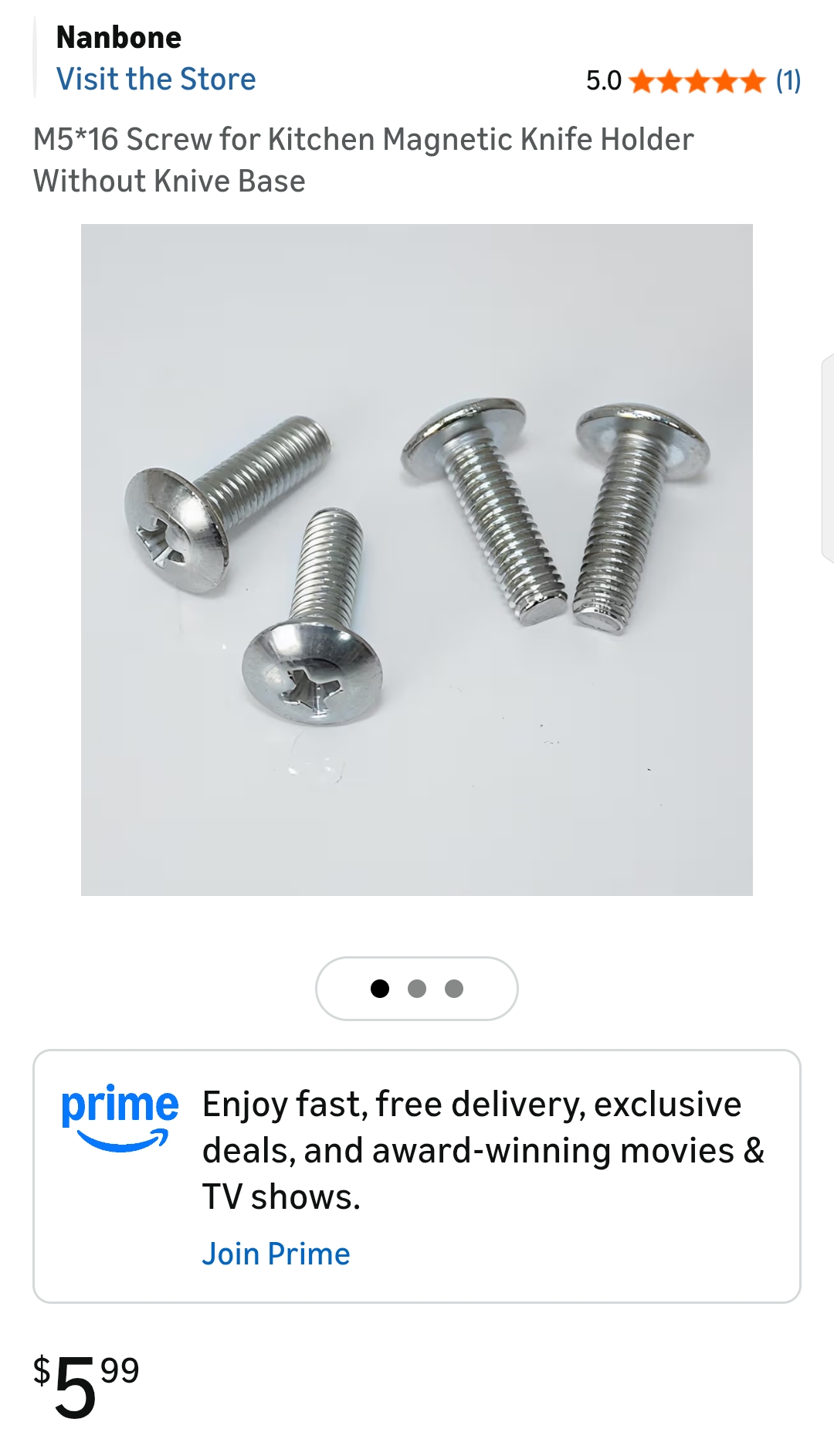 M5*16 Screw for Kitchen