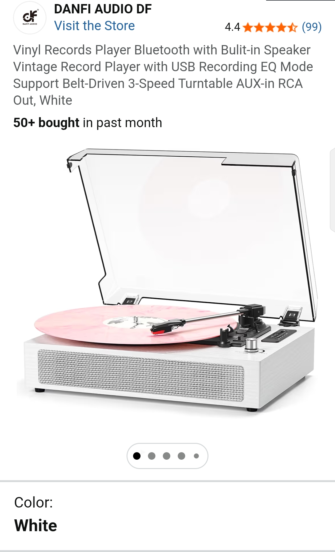 record player white wood
