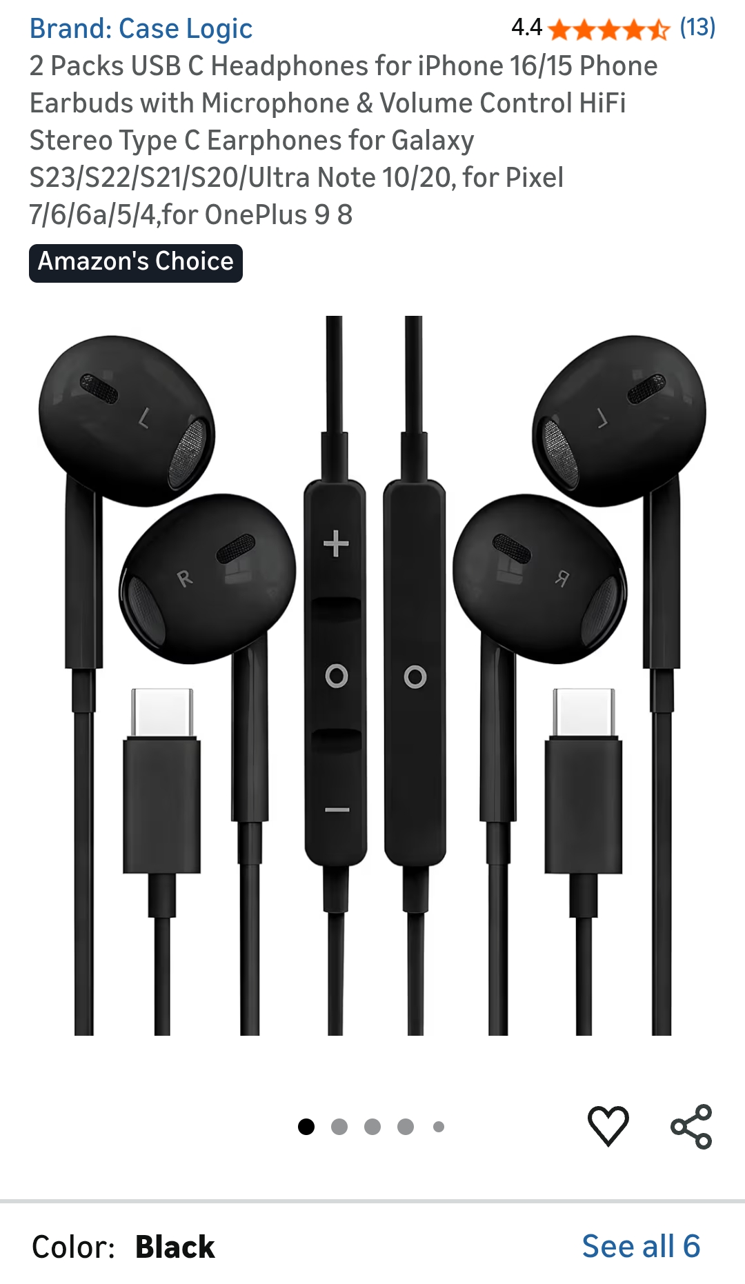 Case Logic USB C Headphones