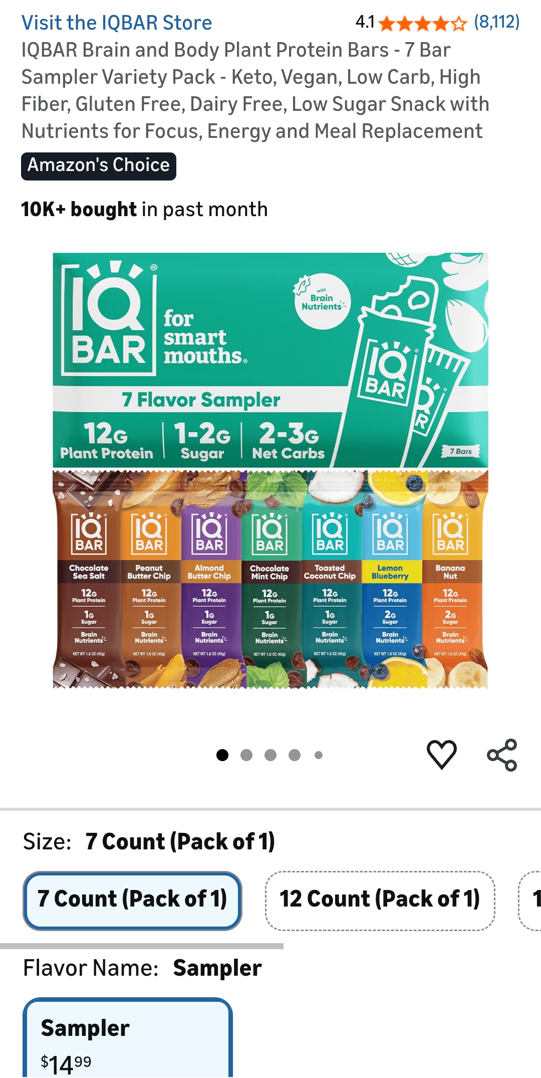 Brain and Body Plant Protein Bars