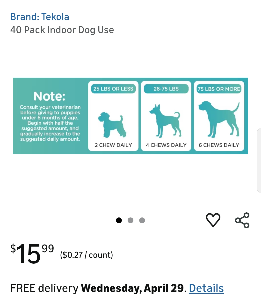 40 Pack Indoor Dog Use
