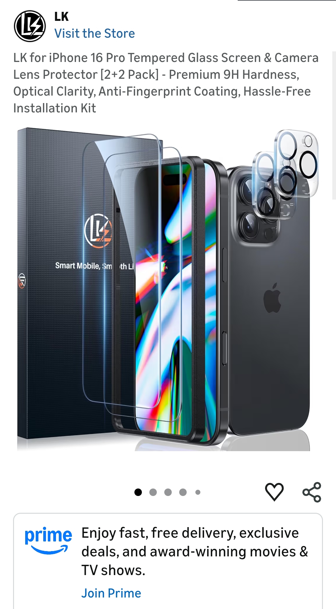 iPhone 16 Pro Tempered Glass Screen