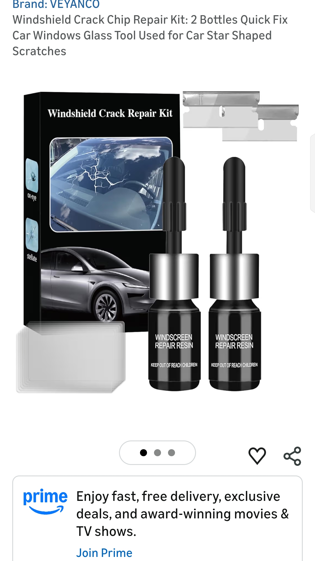 VEYANCO Windshield Crack Chip Repair Kit