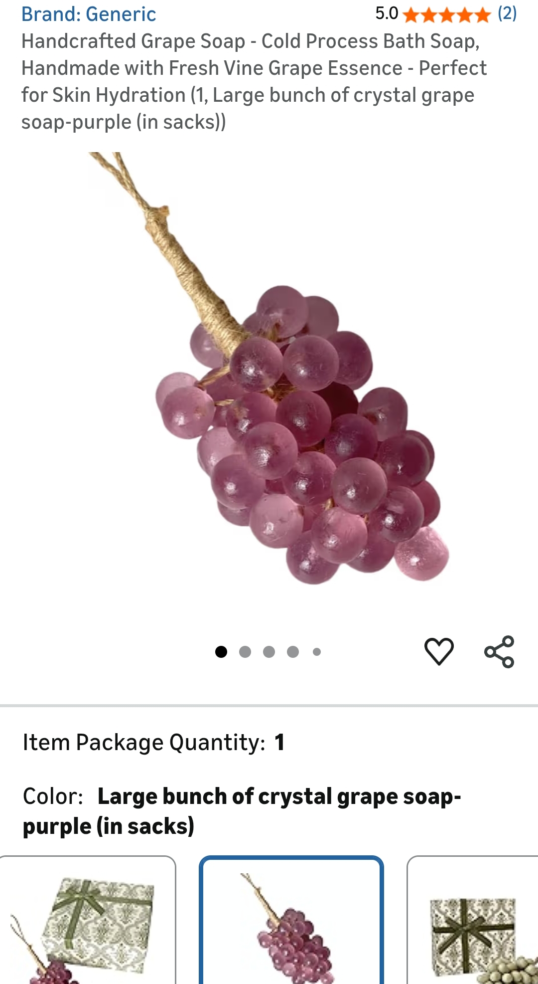 Handcrafted Grape Soap