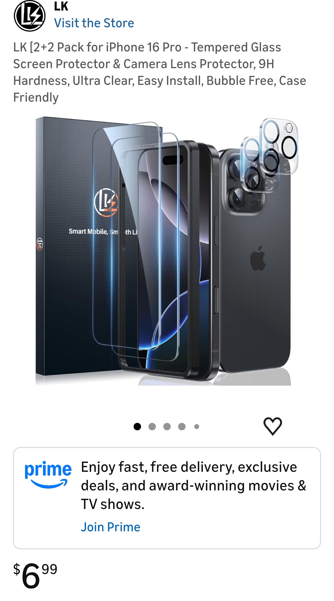iPhone 16 Pro - Tempered Glass Screen Protector