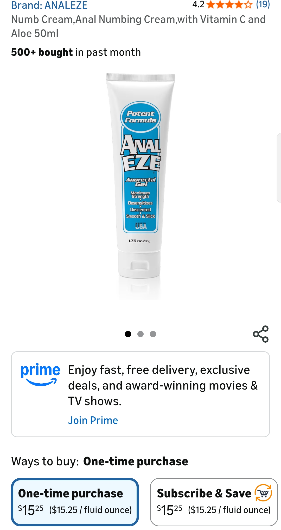 analeze numb cream