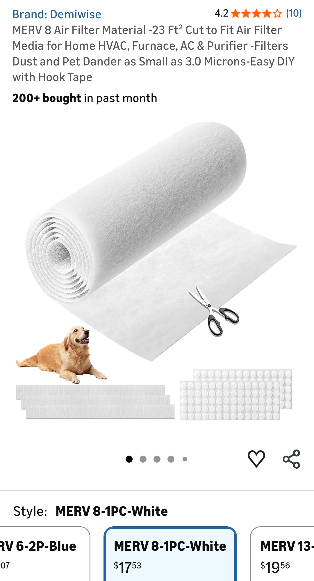 MERV 8 Air Filter Material