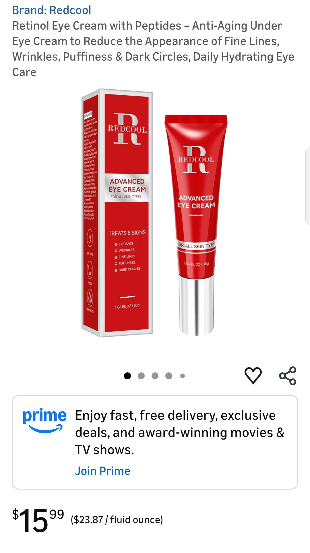 Redcool Retinol Eye Cream