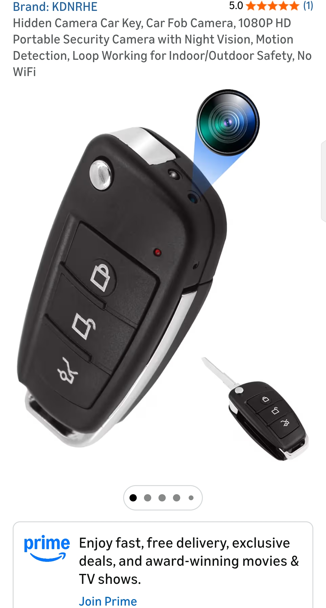 hidden camera car key