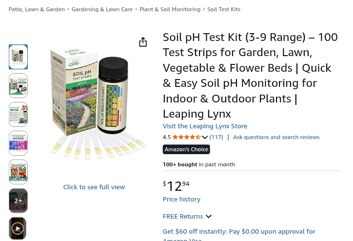 Soil pH Test Kit