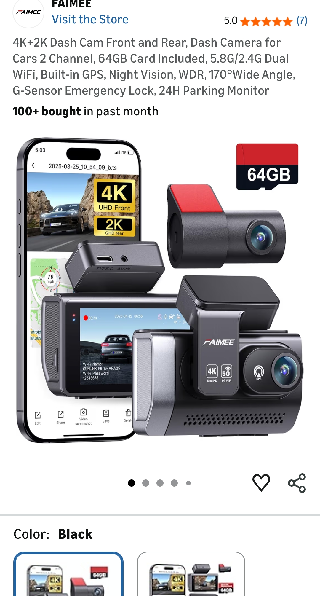 dash cam front and rear