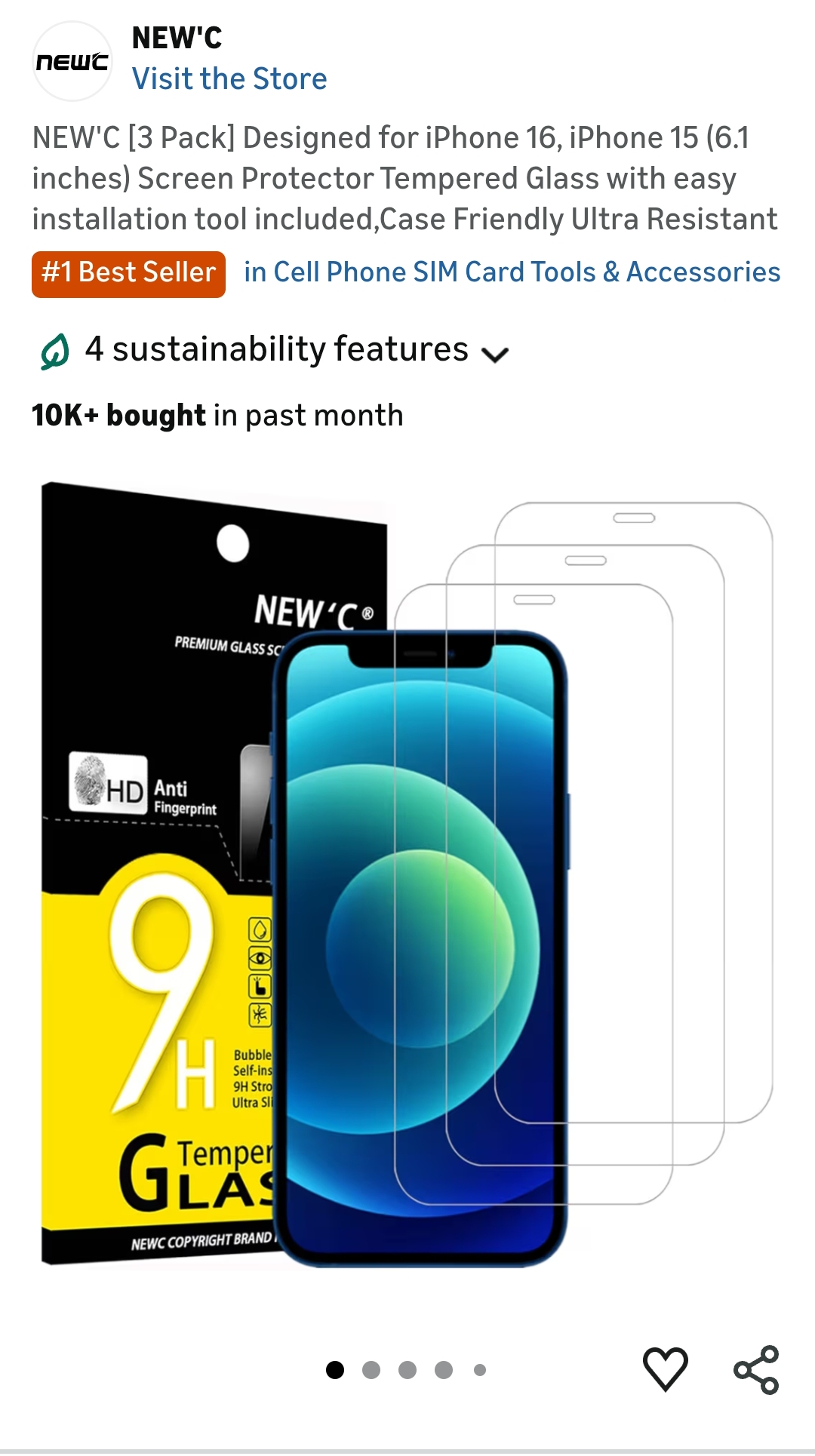 iPhone 16 screen protector