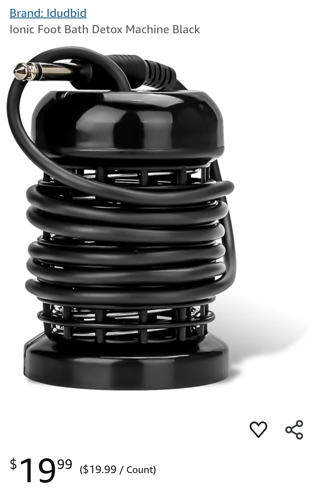 Ionic Foot Bath Detox Machine Black