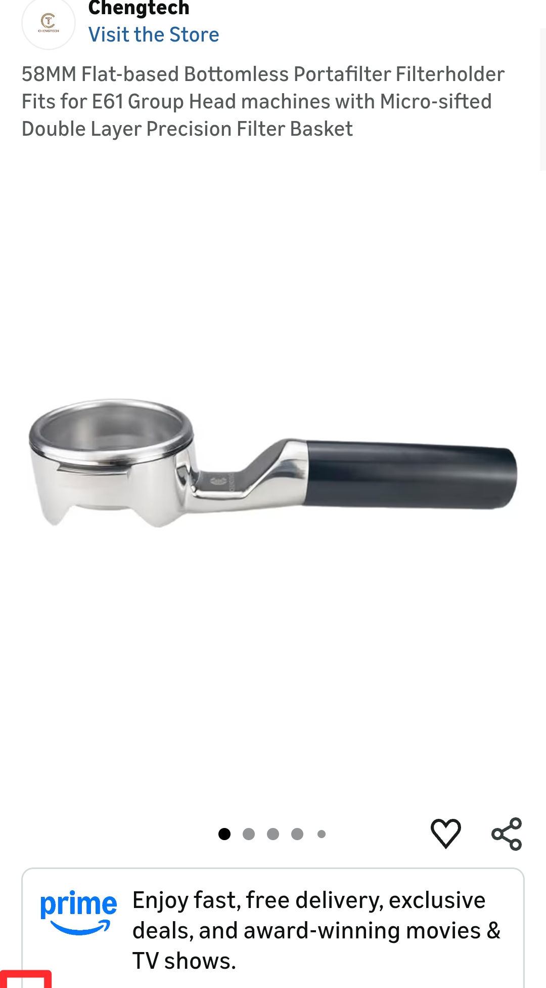 58mm flat based portafilter