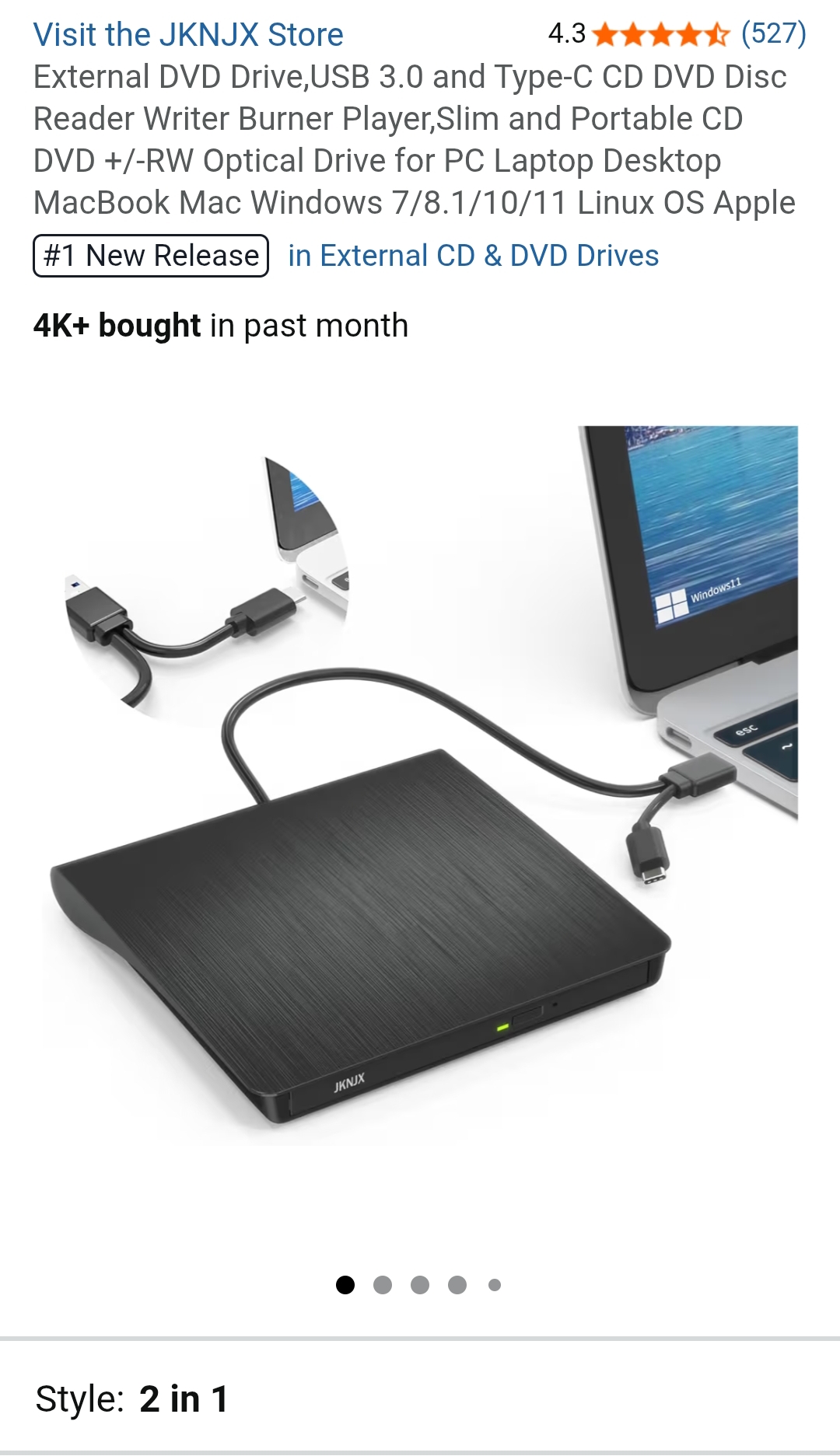 external cd/dvd drive for laptop