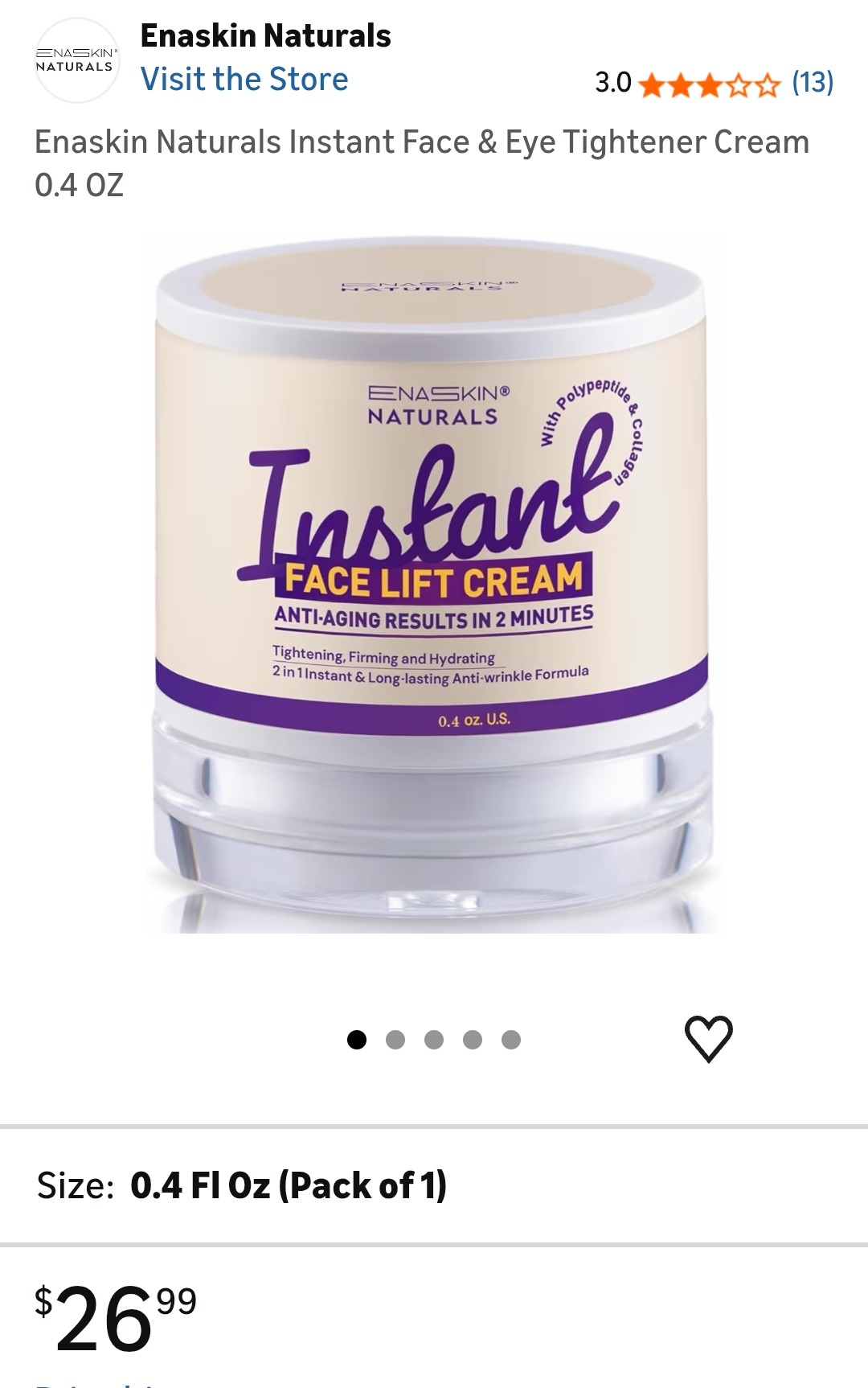 Naturals Instant Face