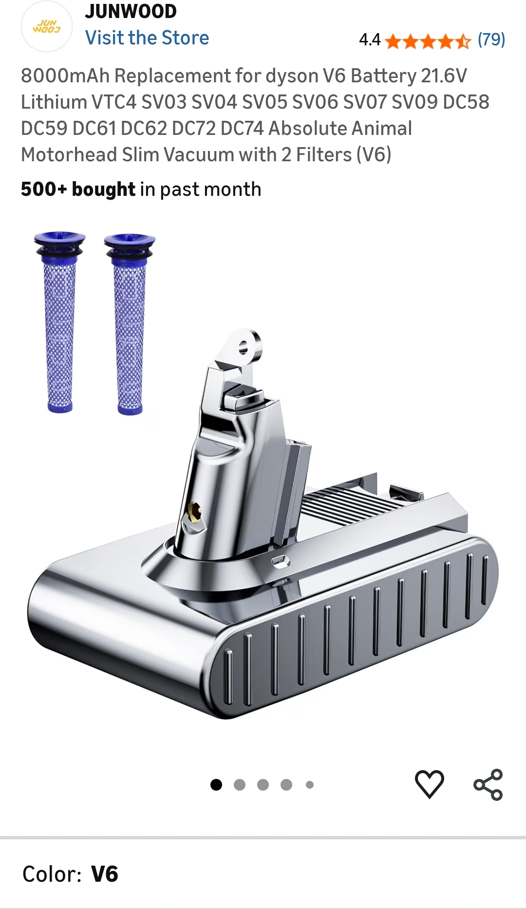 dyson v6 battery replacement