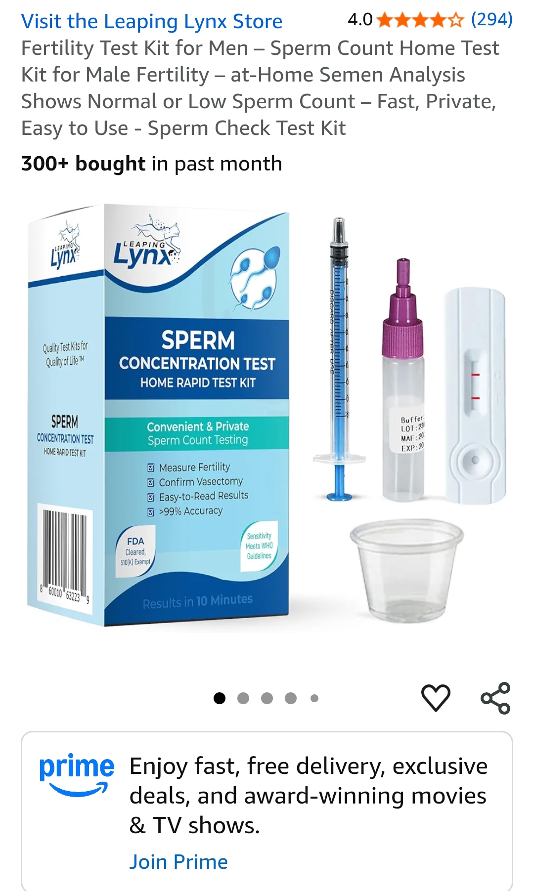Fertility Test Kit for Men