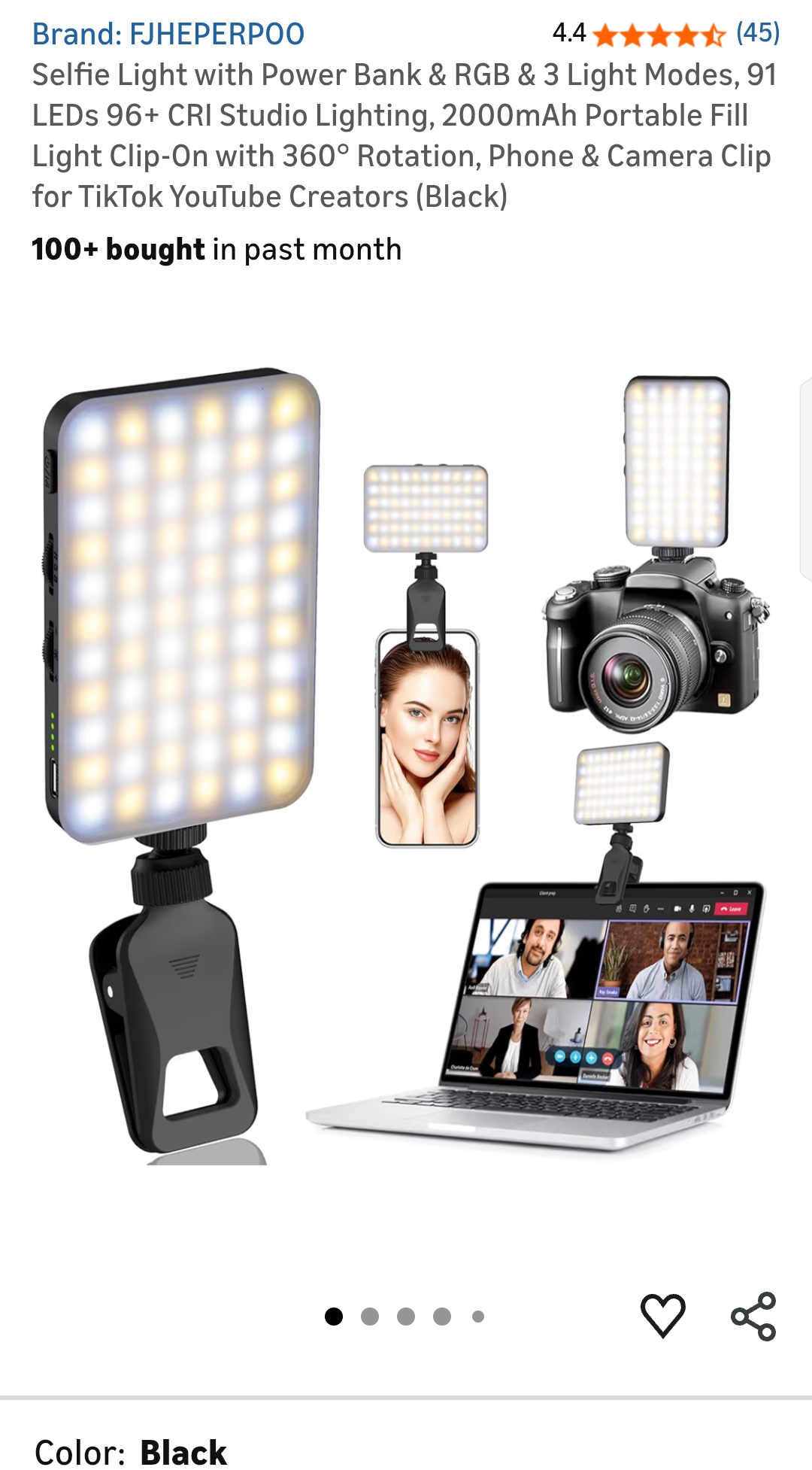 Selfie Light with Power Bank