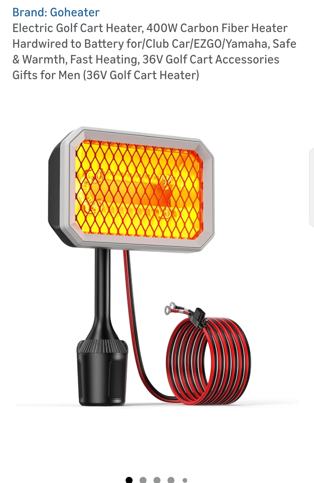 36v golf cart heater electric