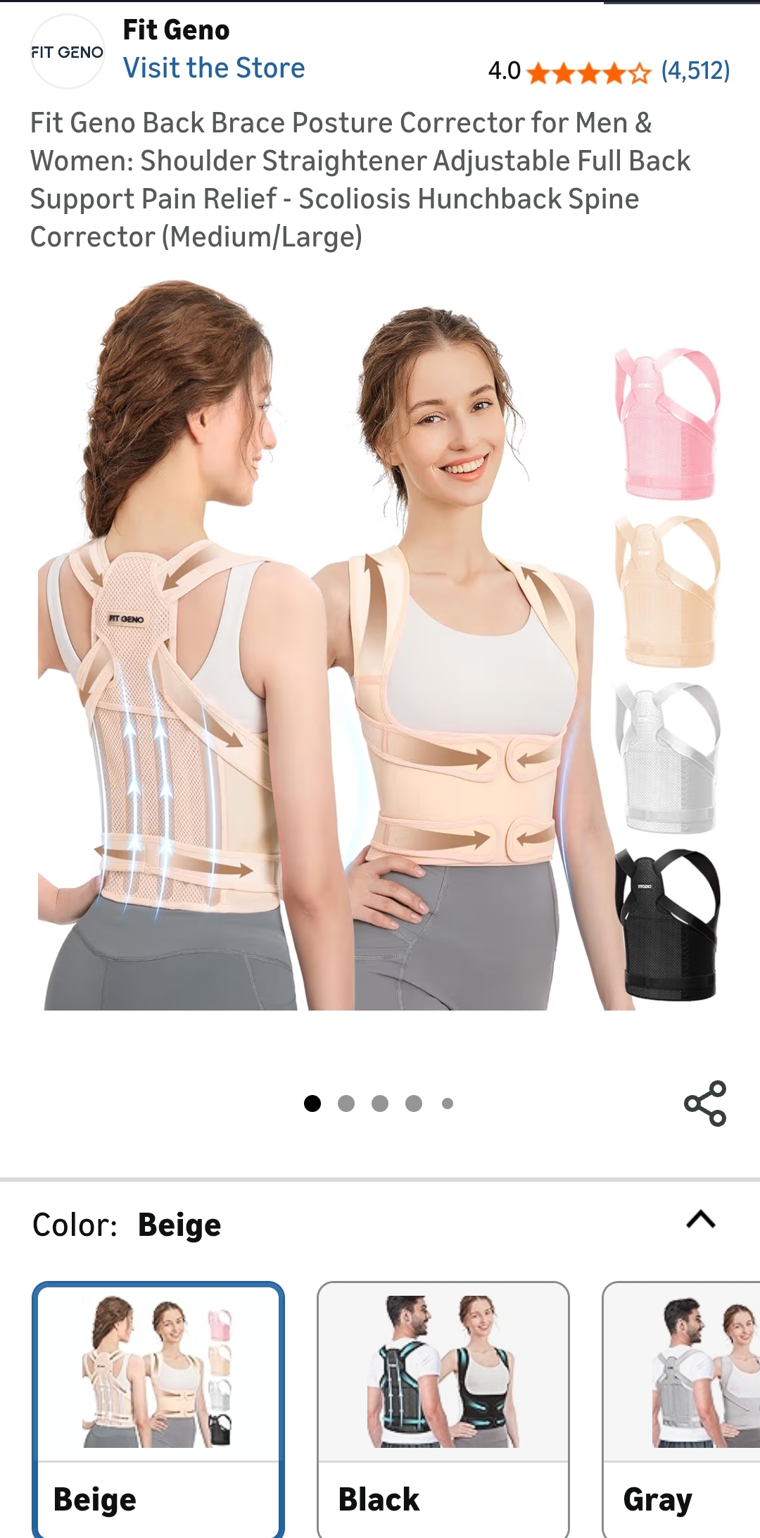 Back Brace Posture Corrector for Men & Women