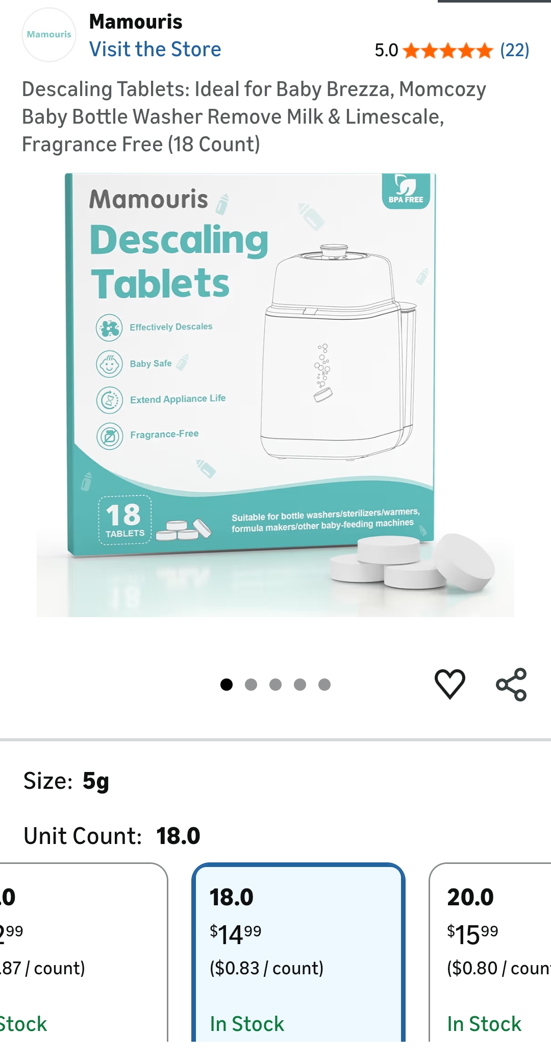 baby descaling tablets