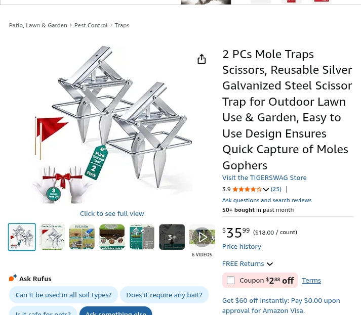 Mole trap