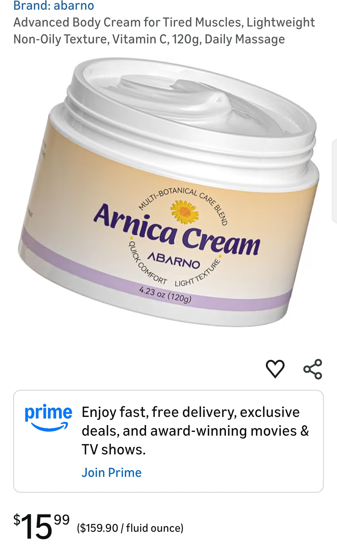 Abarno Arnica Cream