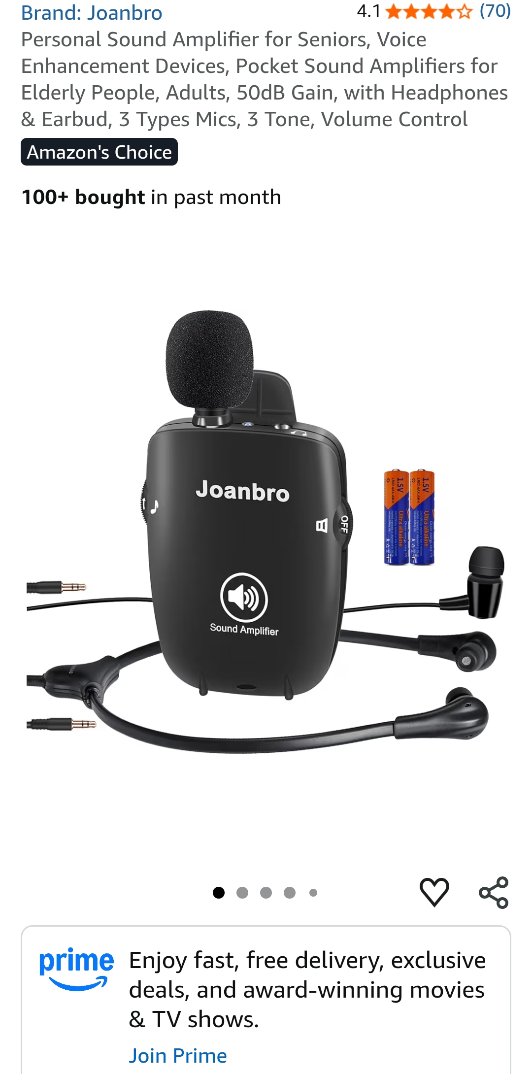 hearing amplifier for senior