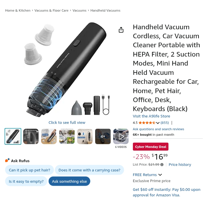 car vacuum