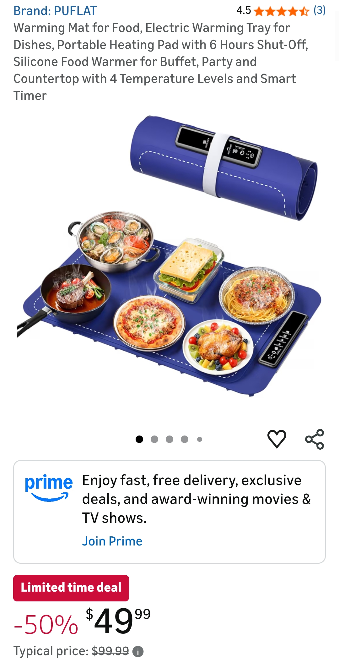 warming mat for food