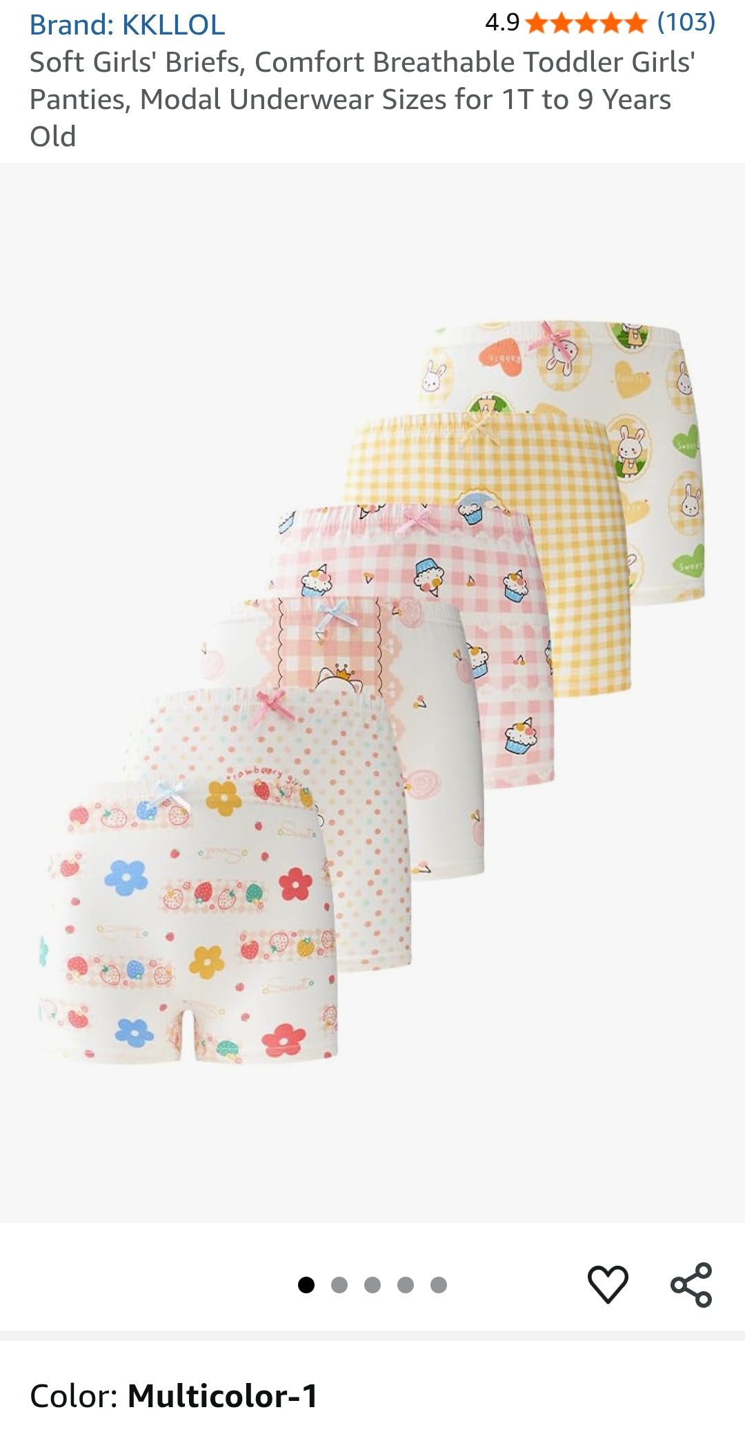 soft comfort girls' panties