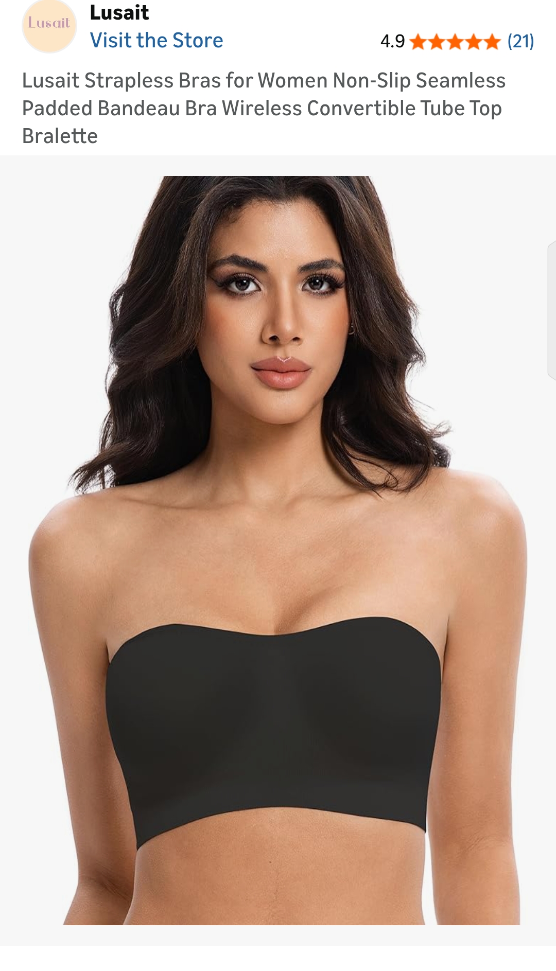 seamless strapless bra