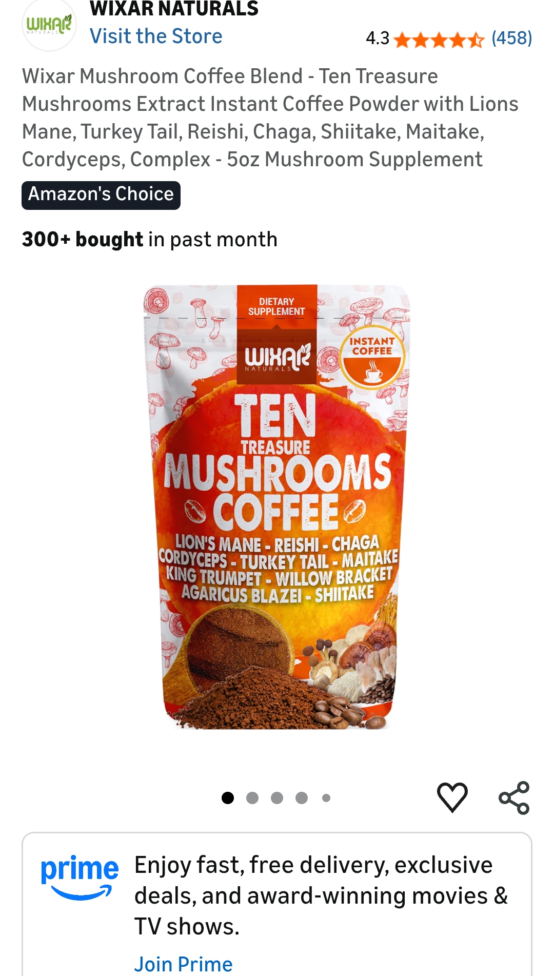 Mushroom coffee