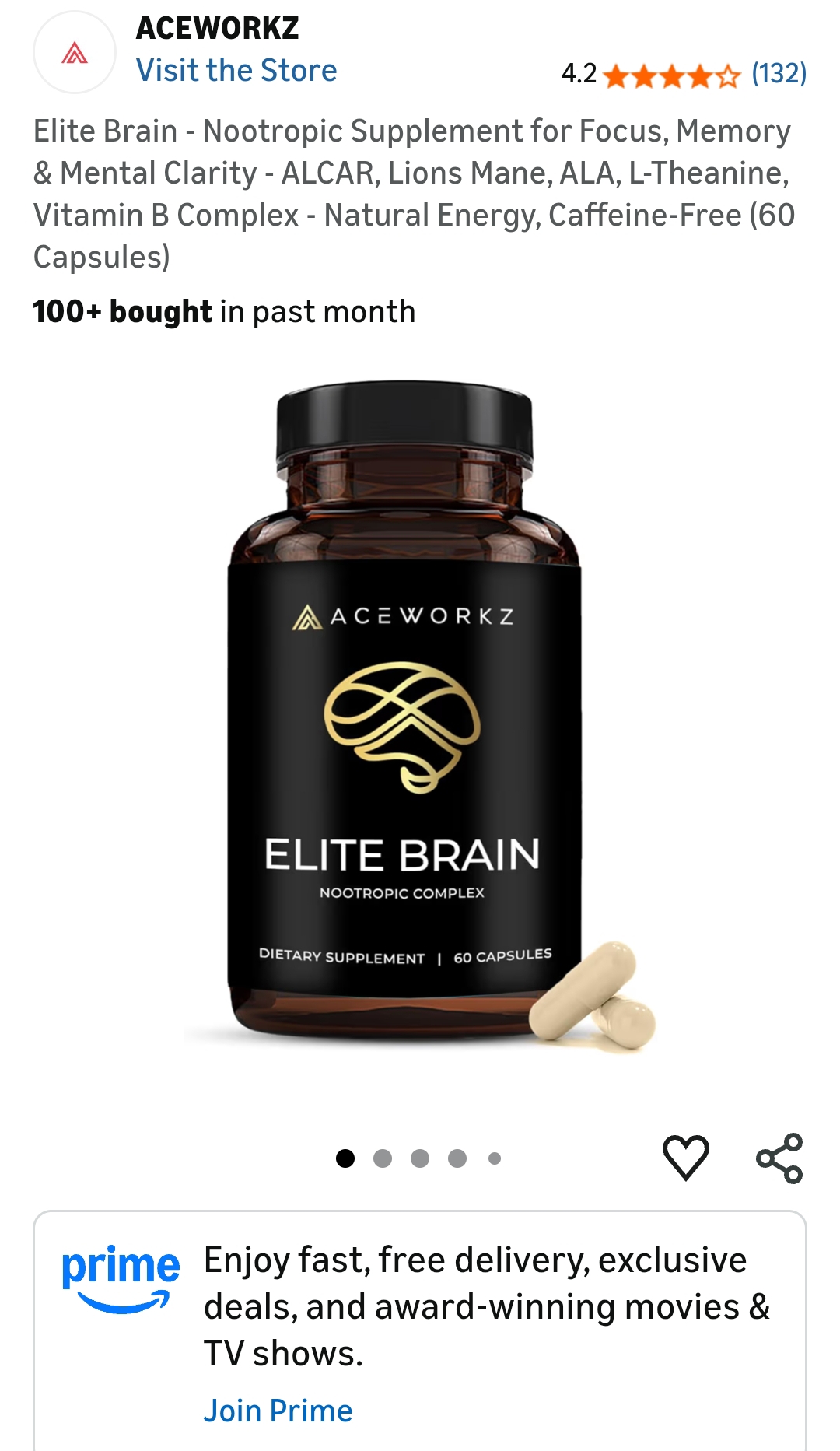 Elite Brain - Nootropic Supplement
