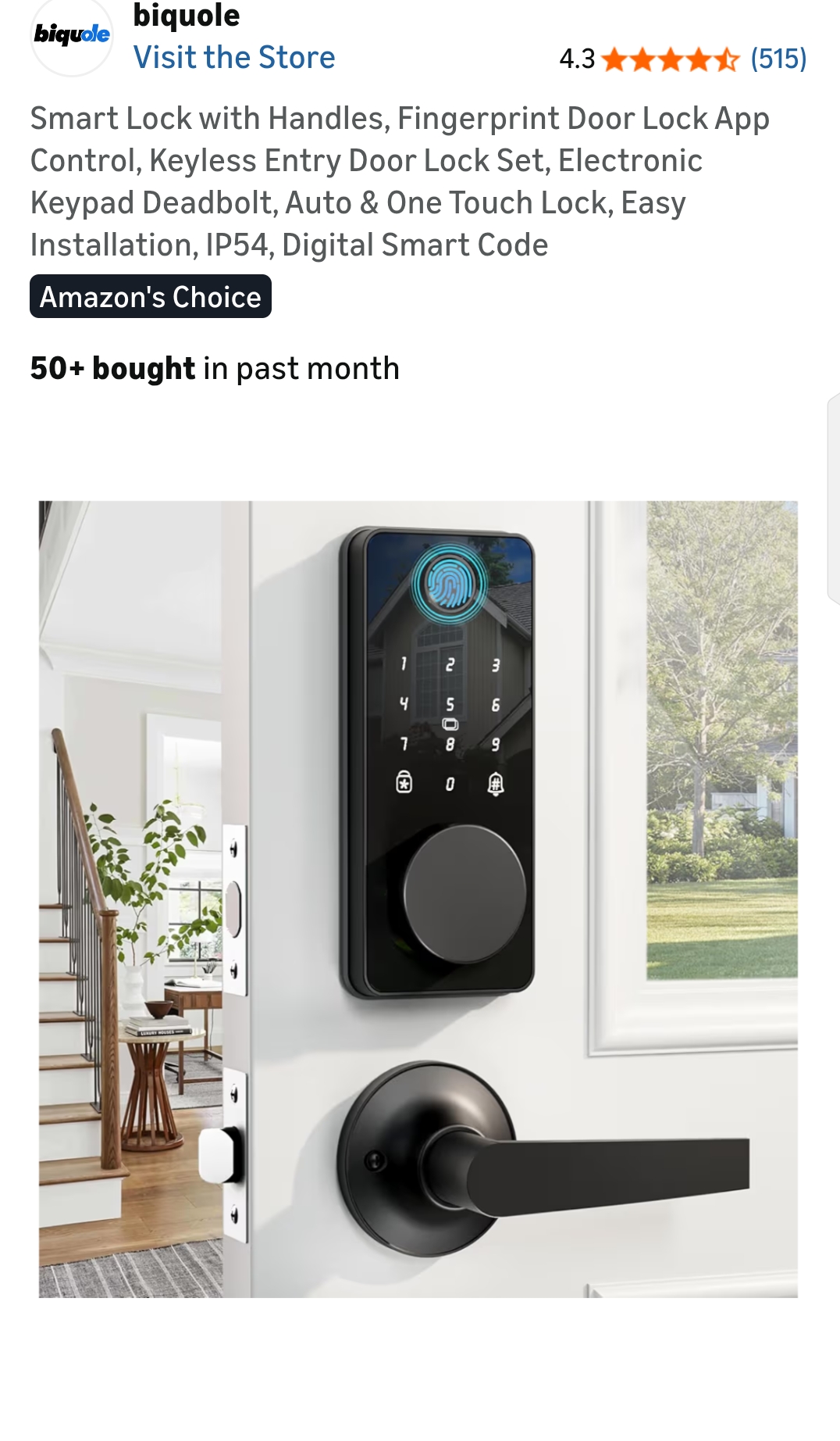 keyless entry door lock