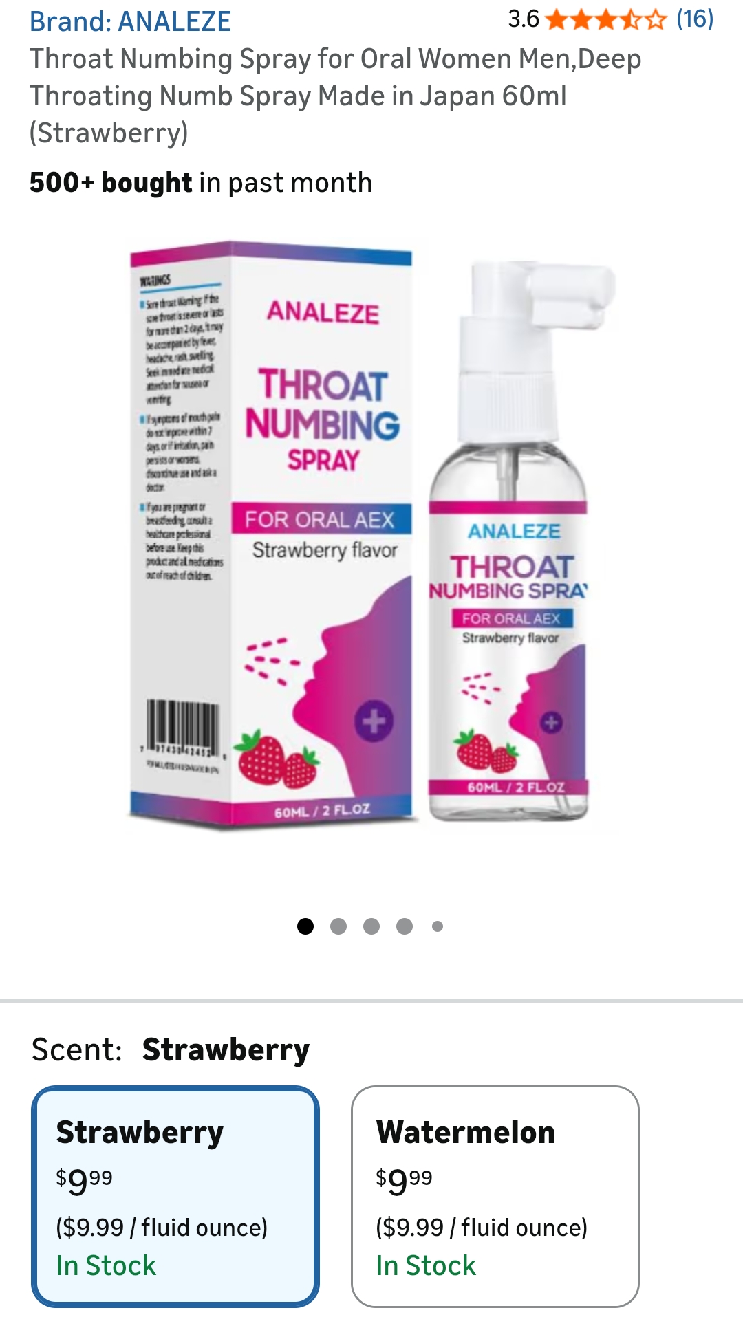 throat numbing spray for oral aex