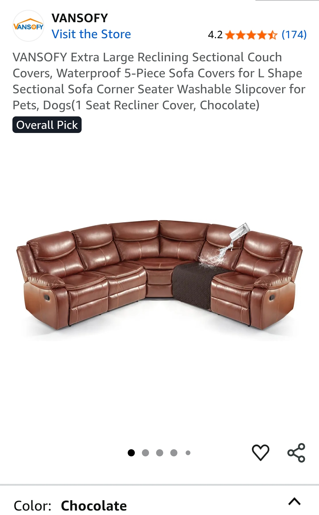 1 Seat Recliner Cover