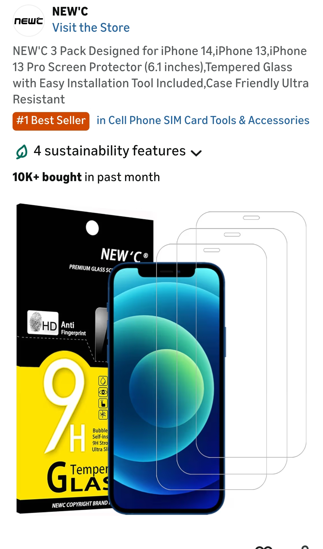 iPhone 13 Pro screen protector